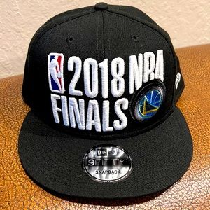 Rare New NBA World Champions Finals Golden State Warriors 2018 Blk Baseball Cap